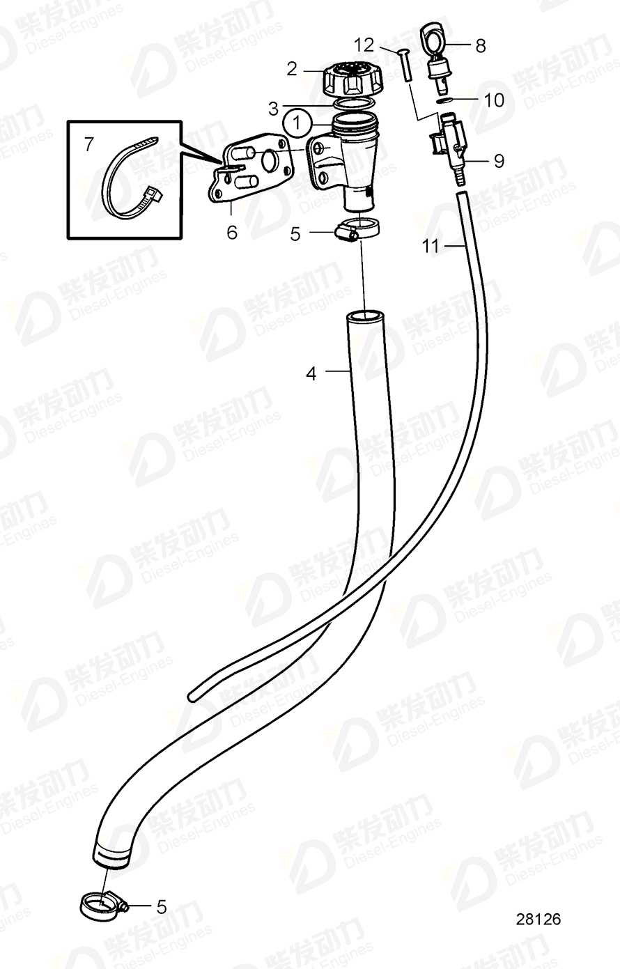 volvo penta Six point socket scr 975378 Drawing